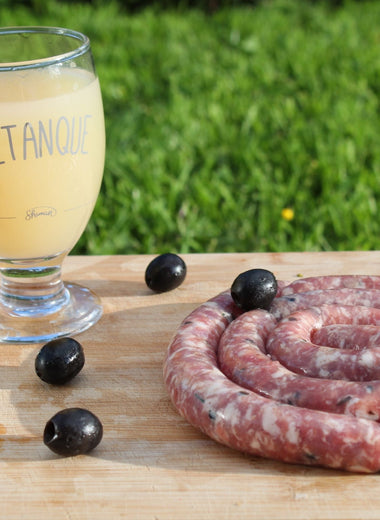 Saucisse ricard olive 11,50€ le Kg